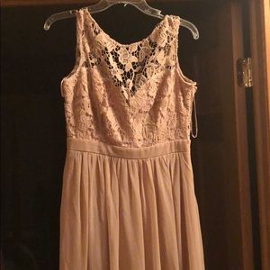 Tan floor length dress